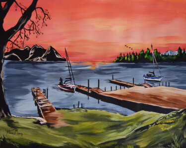 Painting titled "Under warmer skies" by Hiten Mistry, Original Artwork, Acrylic