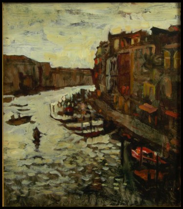 Peinture intitulée "canal-grande.jpg" par Astrit Hizmaj, Œuvre d'art originale