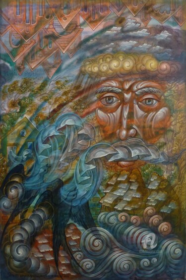 Malerei mit dem Titel "This strange, incom…" von Sergey Guz, Original-Kunstwerk, Acryl