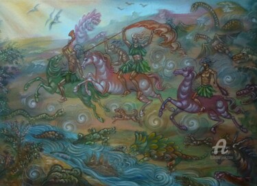 「Beginning」というタイトルの絵画 Sergey Guzによって, オリジナルのアートワーク, アクリル