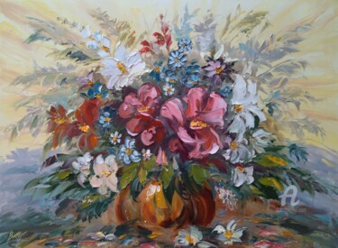 Painting titled "Delight" by Sergey Guz, Original Artwork, Oil
