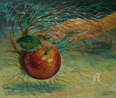 Malarstwo zatytułowany „In the Garden of Ed…” autorstwa Sergey Guz, Oryginalna praca, Olej