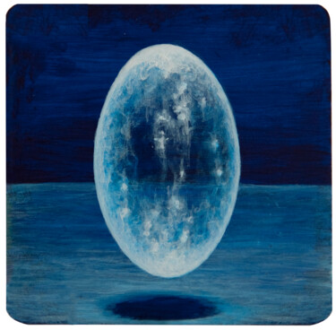 Peinture intitulée "liten-rising-bubble…" par Hjördis Thelander, Œuvre d'art originale, Acrylique