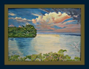 Painting titled "Florida Mangroves" by Jose', Original Artwork, Oil