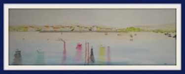 Painting titled "Nazare, Portugal" by Jose', Original Artwork, Oil