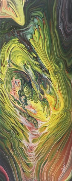 Peinture intitulée "Le tourbillon de la…" par Hkine, Œuvre d'art originale, Acrylique