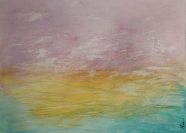 Painting titled "Sunset time" by Hkine, Original Artwork, Acrylic