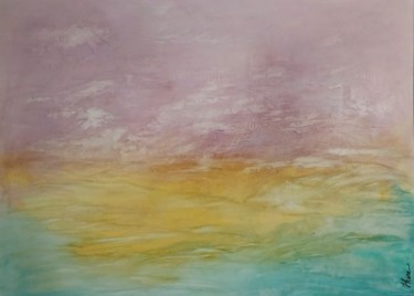 Peinture intitulée "Sunset time" par Hkine, Œuvre d'art originale, Acrylique