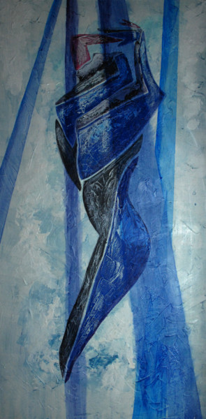 Peinture intitulée "tableau-bleu-1.jpg" par Hvedrung Laymore, Œuvre d'art originale