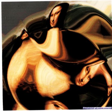 Peinture intitulée "SWEET MONA LISA.© H…" par Henri Louette Homepage, Œuvre d'art originale