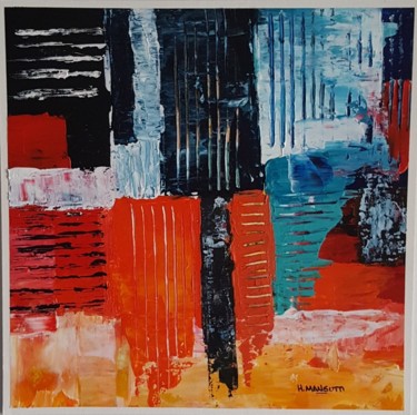 Painting titled "Abstracto 1 (uno)" by Humberto Mansutti, Original Artwork, Acrylic