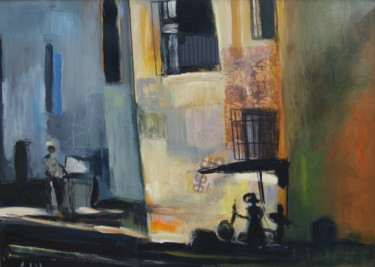 Pintura intitulada "Delhi 2" por Hervé Marchelidon, Obras de arte originais, Acrílico