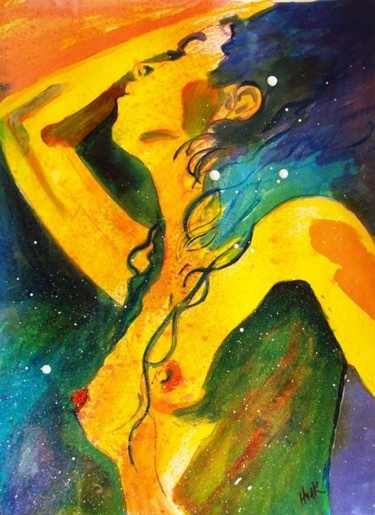 Painting titled "Creation of Eve" by Helen Kaminsky, Original Artwork