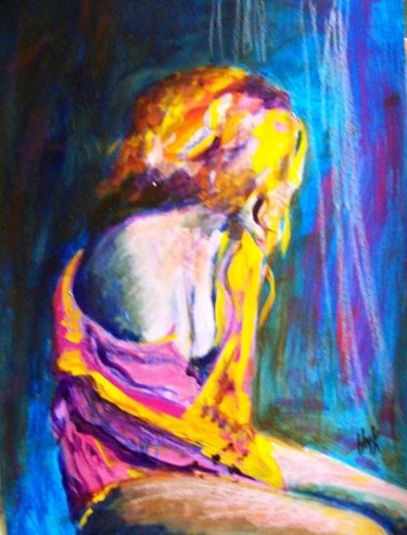 Painting titled "Contemplation" by Helen Kaminsky, Original Artwork