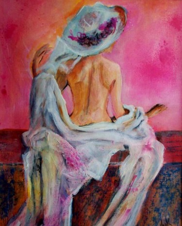 Painting titled "In the Pink" by Helen Kaminsky, Original Artwork