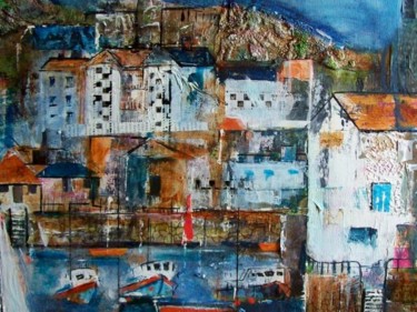 Painting titled "Calm Harbour" by Helen Kaminsky, Original Artwork