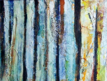 Painting titled "Birch Woods" by Helen Kaminsky, Original Artwork