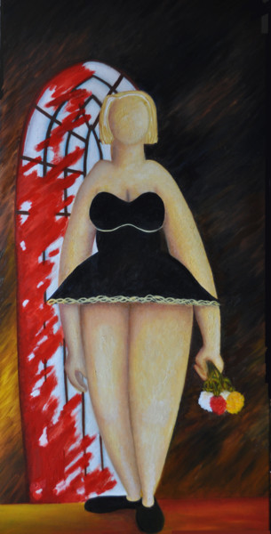 Peinture intitulée "Le bouquet" par Nayla Hanna, Œuvre d'art originale, Autre