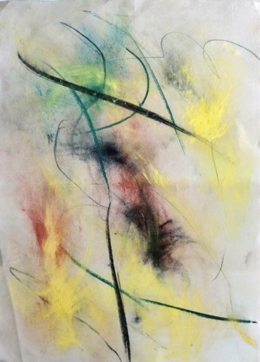 Картина под названием "Dp2" - H-Nguyen, Подлинное произведение искусства, Пигменты Установлен на Деревянная рама для носилок