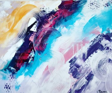 Peinture intitulée "Envolée" par Véronique Hoareau, Œuvre d'art originale, Acrylique