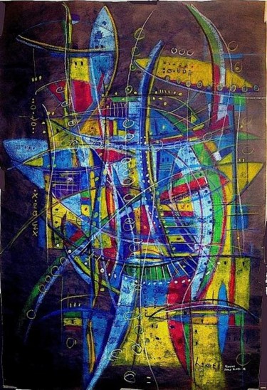 Peinture intitulée "Variation 5 - WSP-…" par Hocine Ali Benali, Œuvre d'art originale, Huile