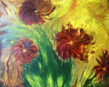 Painting titled "Flore" by Nat'S Art, Original Artwork, Oil