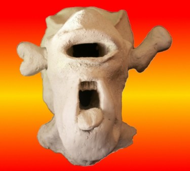 Sculpture intitulée "y a un os" par Hoedic, Œuvre d'art originale