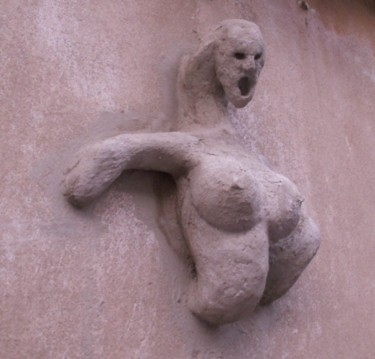 Sculpture intitulée "sirène de mur" par Hoedic, Œuvre d'art originale