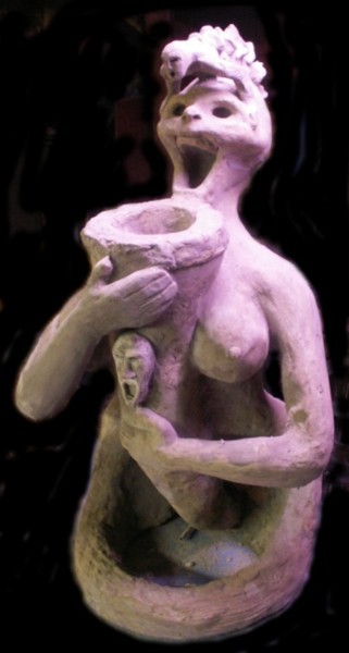 Sculptuur getiteld "fontaine 2 - 1" door Hoedic, Origineel Kunstwerk