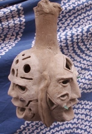 Sculpture intitulée "lanterne des devins" par Hoedic, Œuvre d'art originale