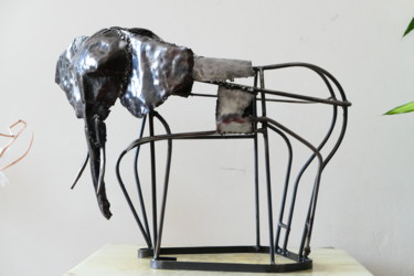 Sculpture intitulée "Last Colossus" par Laurent Hoff, Œuvre d'art originale, Métaux