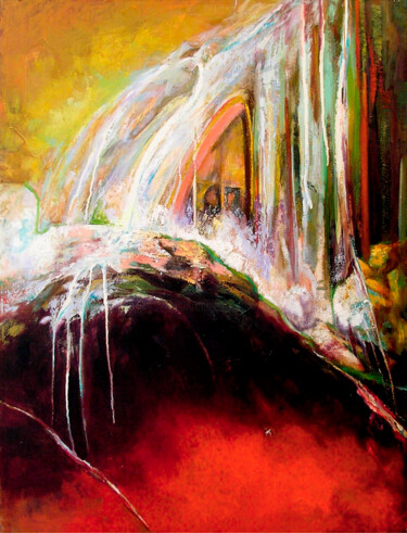 Peinture intitulée "Flow" par Hojamuhammet Churiyev, Œuvre d'art originale, Huile