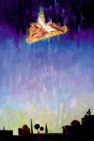 Peinture intitulée "Dream 2010" par Hojamuhammet Churiyev, Œuvre d'art originale, Huile