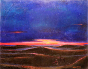 Pintura intitulada "Early tea" por Hojamuhammet Churiyev, Obras de arte originais, Óleo