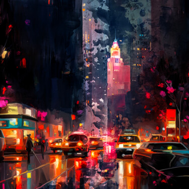 Pintura titulada "New York Streetview" por Holger Mühlbauer-Gardemin, Obra de arte original, Acrílico Montado en Bastidor de…