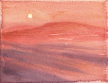 Картина под названием "Этюд в закатных тон…" - Татьяна Холина-Джемардьян, Подлинное произведение искусства