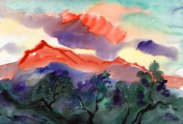 Картина под названием "Алое облако" - Татьяна Холина-Джемардьян, Подлинное произведение искусства, Другой