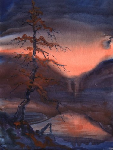 Картина под названием "Как пламя" - Татьяна Холина-Джемардьян, Подлинное произведение искусства, Другой