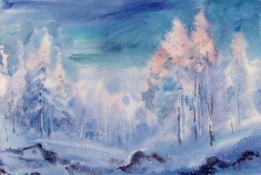 Картина под названием "Розовый снег" - Татьяна Холина-Джемардьян, Подлинное произведение искусства, Другой