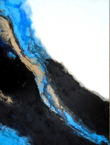 Peinture intitulée "Large Fluid Abstrac…" par Holly Anderson, Œuvre d'art originale, Acrylique