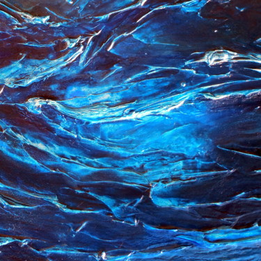Heavily Textured Contemporary Abstract Water Painting Painting titled "Heavily Textured Co…" by Holly Anderson, Original Art, Acrylic Mounted on Stretcher frame