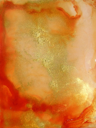 Peinture intitulée "Bright Vivid Fluid…" par Holly Anderson, Œuvre d'art originale, Encre