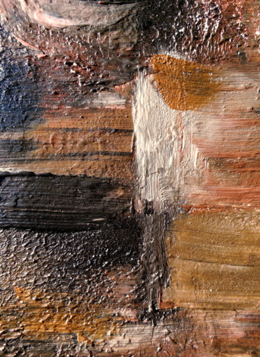 Painting titled "Earth Tone Abstract…" by Holly Anderson, Original Artwork, Acrylic