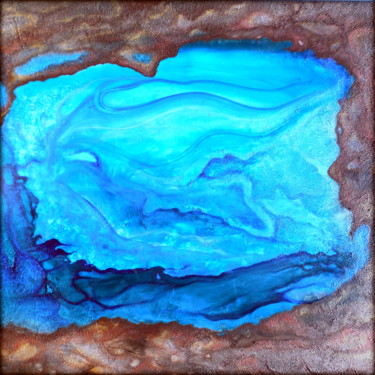 Painting titled "Cove of Reflection" by Holly Anderson, Original Artwork, Acrylic