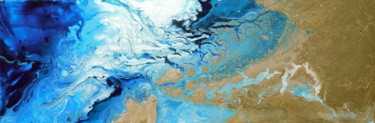 abstract water painting, fluid acrylic ATARAXIA Картина под названием "abstract water pain…" - Holly Anderson, Подлинное произведение искусства, Акрил