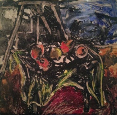 Peinture intitulée "Fruits on the table" par Homayoon H, Œuvre d'art originale, Huile