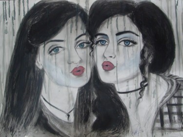 Painting titled "Selfie" by Homayoun Amani, Original Artwork, Oil