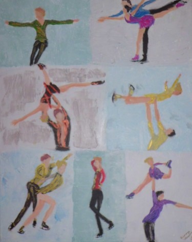 Pintura intitulada "figure skater" por Simone Homberg, Obras de arte originais, Acrílico