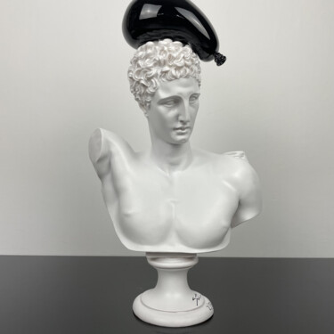 Escultura intitulada "Hermes splat !" por Santicri, Obras de arte originais, Resina