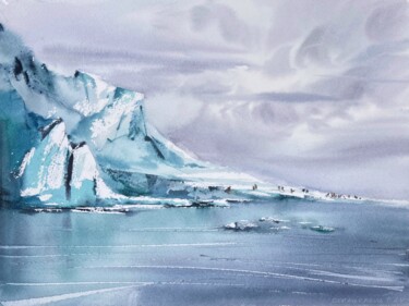 Painting titled "Antarctic" by Eugenia Gorbacheva, Original Artwork, Watercolor